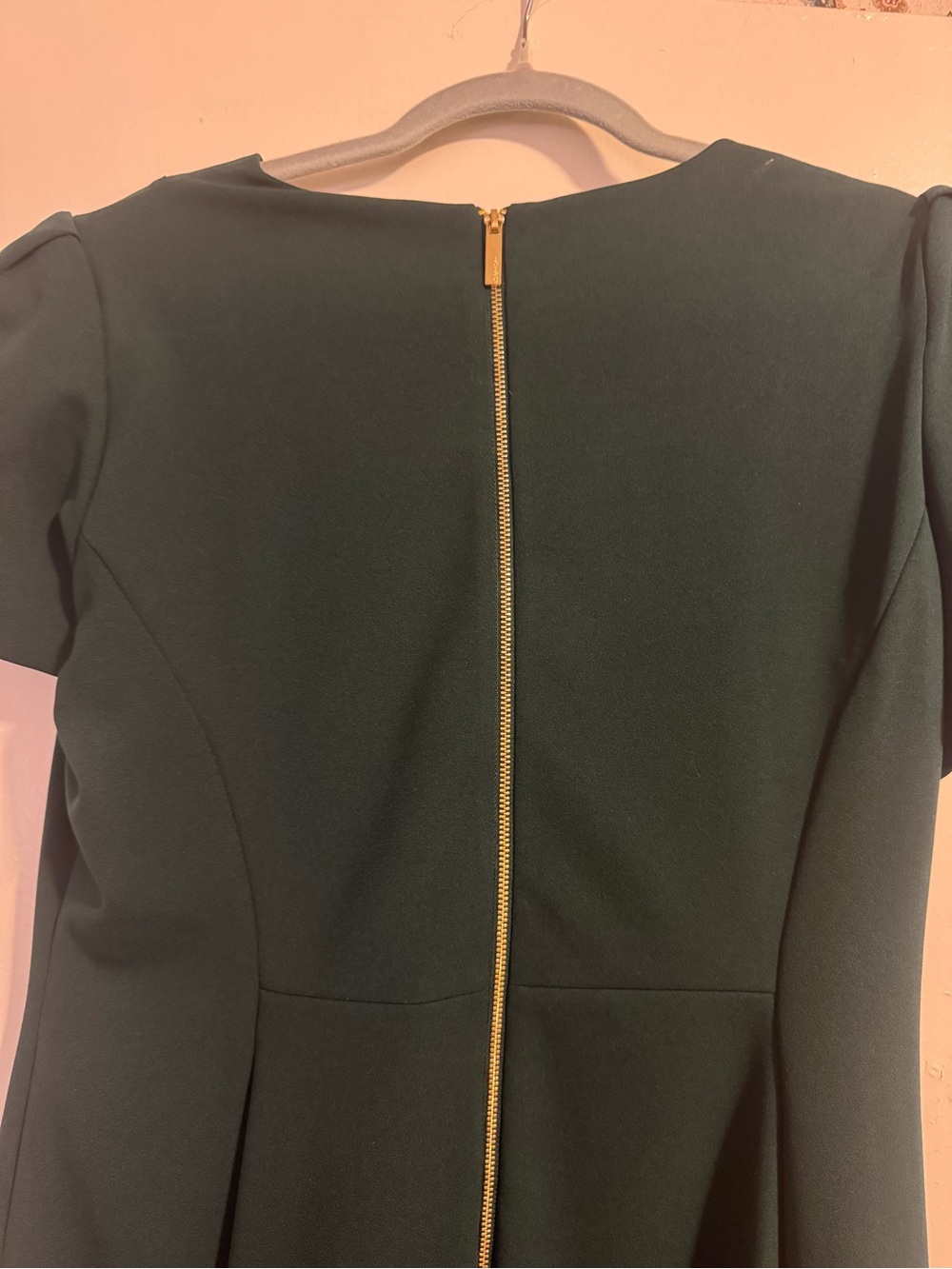 Calvin Klein Dark Green Midi Sheath Dress - Picture 3 of 4